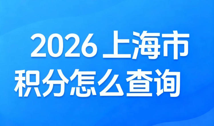 2026上海市积分怎么查询？